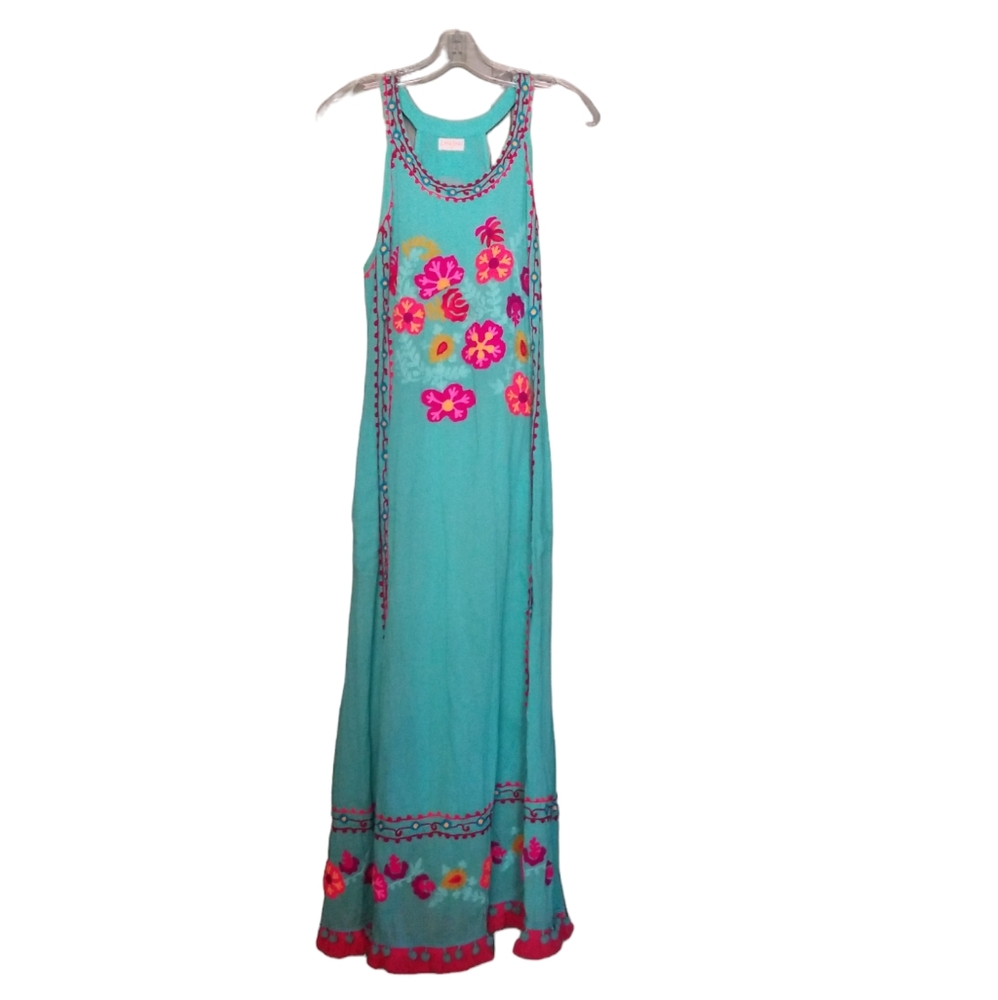 Sundance catalog dress by Lula Soul in Small.  Embroidered bold colors. NWOT.